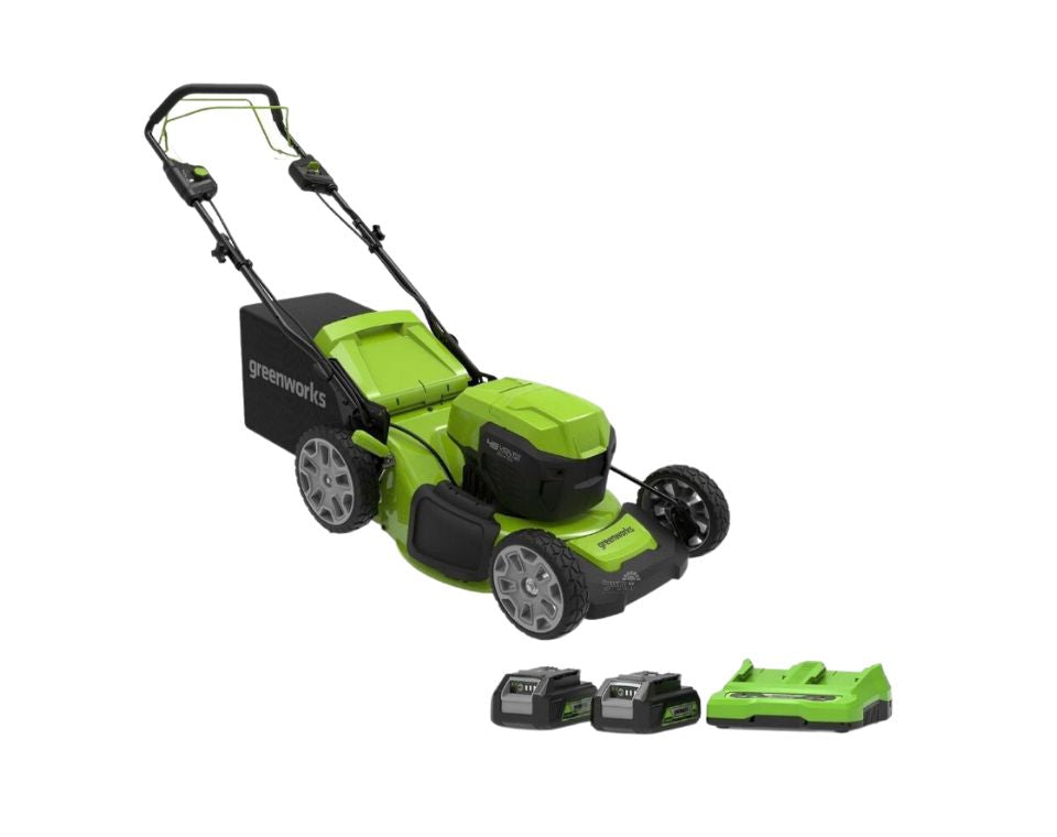 מכסחת נסיעה עצמית גוף פח 46 ס"מ 48V(2X24V) Brushless | 2X4.0Ah | מטען Dual Port(2A)