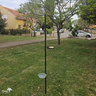 עמוד האכלה מברזל לציפורים | 190X50 | דגם 1001320 | שחור