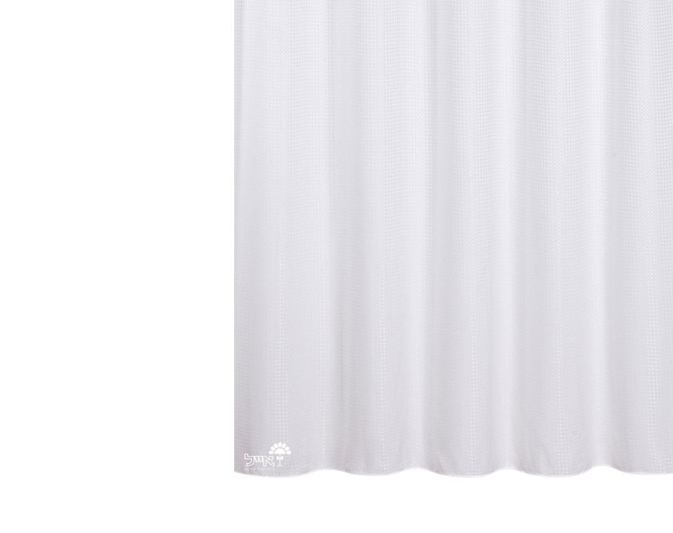 וילון בד יוקרתי לאמבטיה | מידות 180X180 | לבן