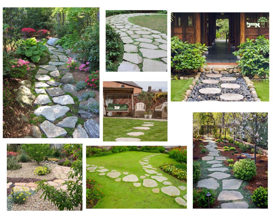 אבן מדרך טבעית לגינה | בז'