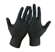 100 כפפות לטקס שחורות | ללא אבקה