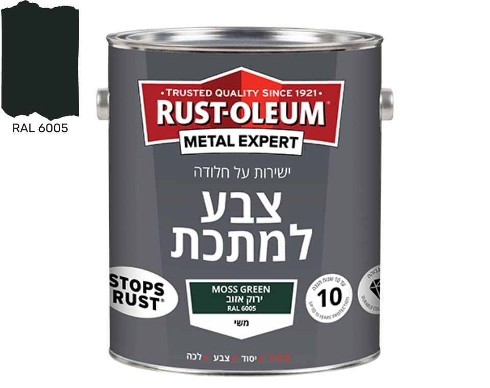 צבע למתכת | מראה חלק משי | ישירות על החלודה | 750 מ״ל