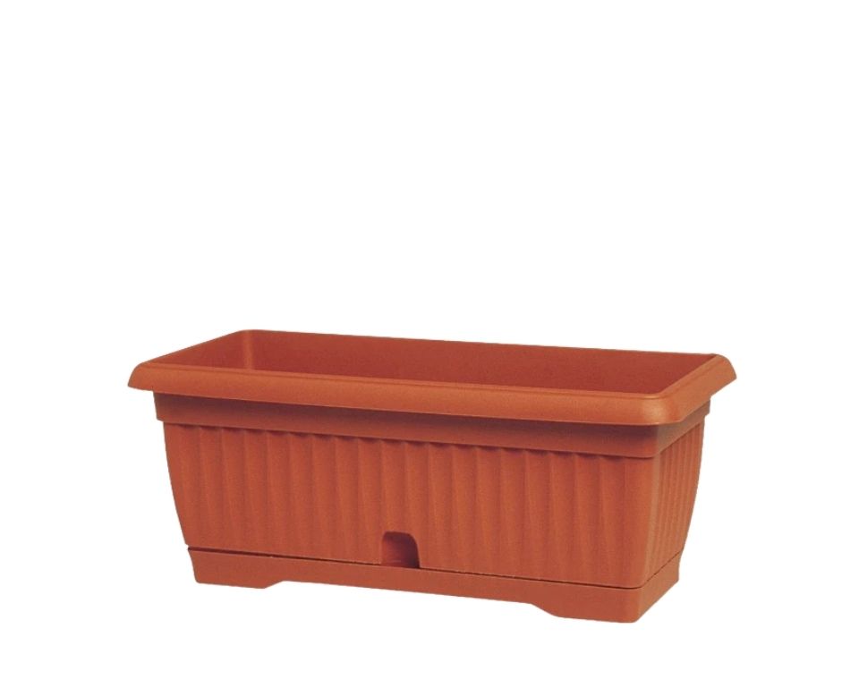 אדנית חרמון | 45 ס״מ | 14 ליטר | כוללת תחתית מובנית לניקוז המים | טרקוטה