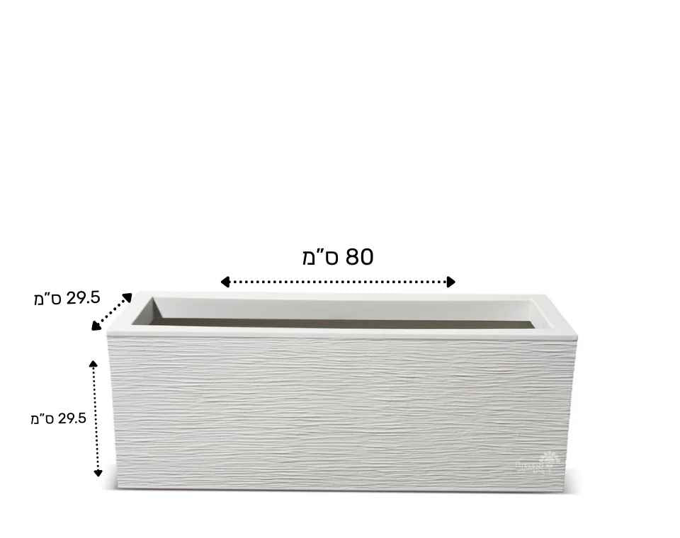 אדנית פסים | 79.5X29.5X29.5 | לבן