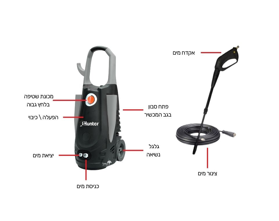 מכונת שטיפה בלחץ מקצועי | 135 בר לחץ מקסימלי