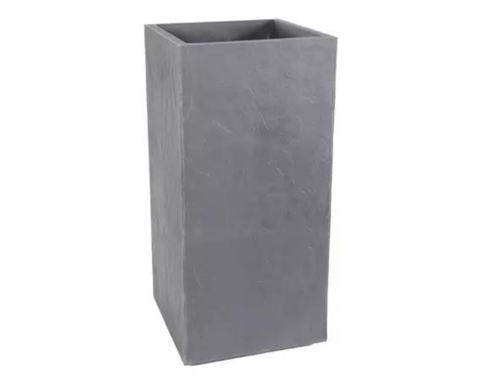 כד דמוי אבן | מידות 39.5X39.5X80 | אפור בהיר