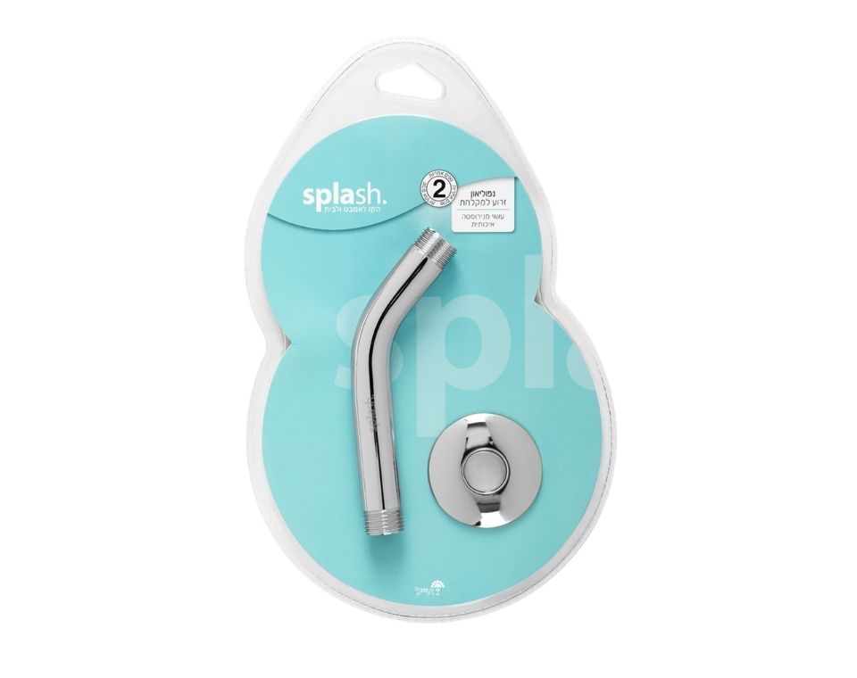 זרוע מתכת למקלחת "נפוליאון" | 20 ס"מ