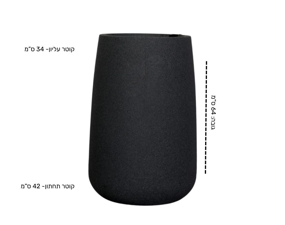 כד גבוה | דגם מדיסון | 34X64 | צבע שחור