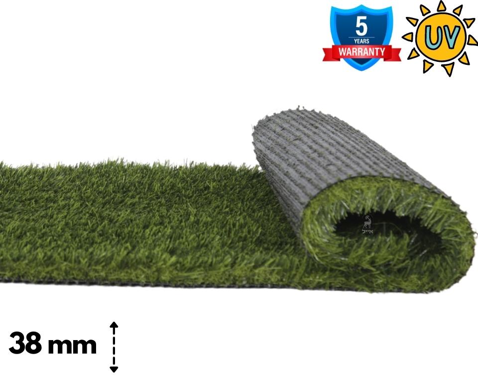 דשא סינטטי לפי מידה | דגם "קולוסאום" | רוחב 2/3/4/5 מטר | 38 מ"מ