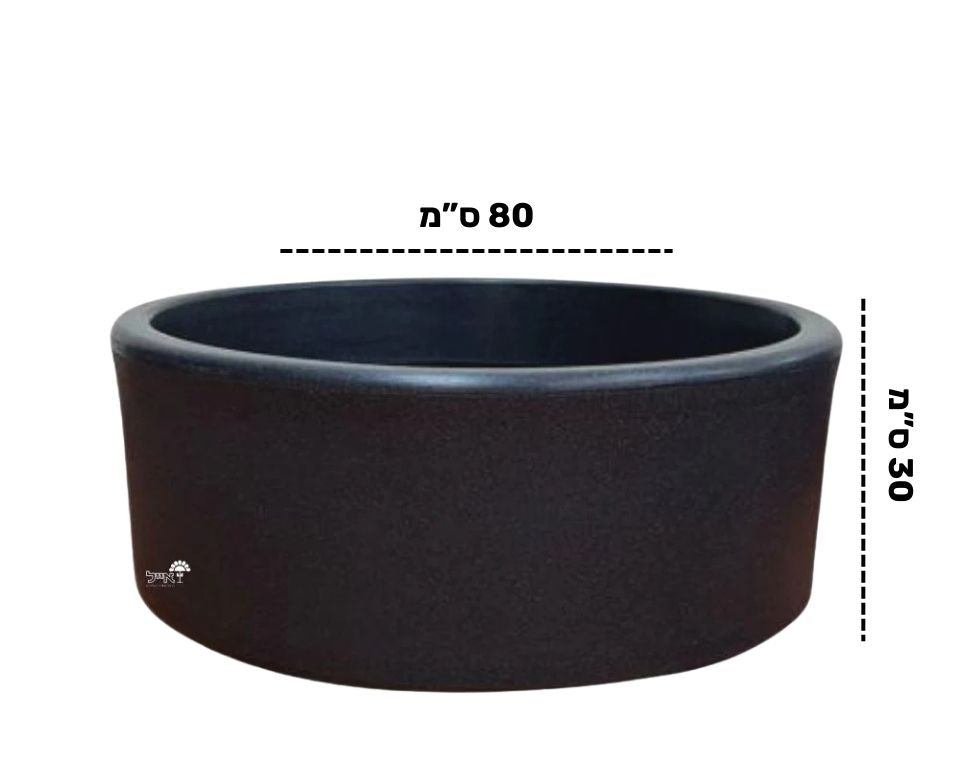 קערת ערבה | מידות 80X30 | פחם