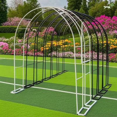 קשת ברזל לטיפוס צמחים | 230X140 | דגם גפן | לבן