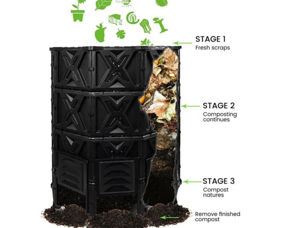 קומפוסטר ביתי ענק למחזור ולדישון | 540 ליטר
