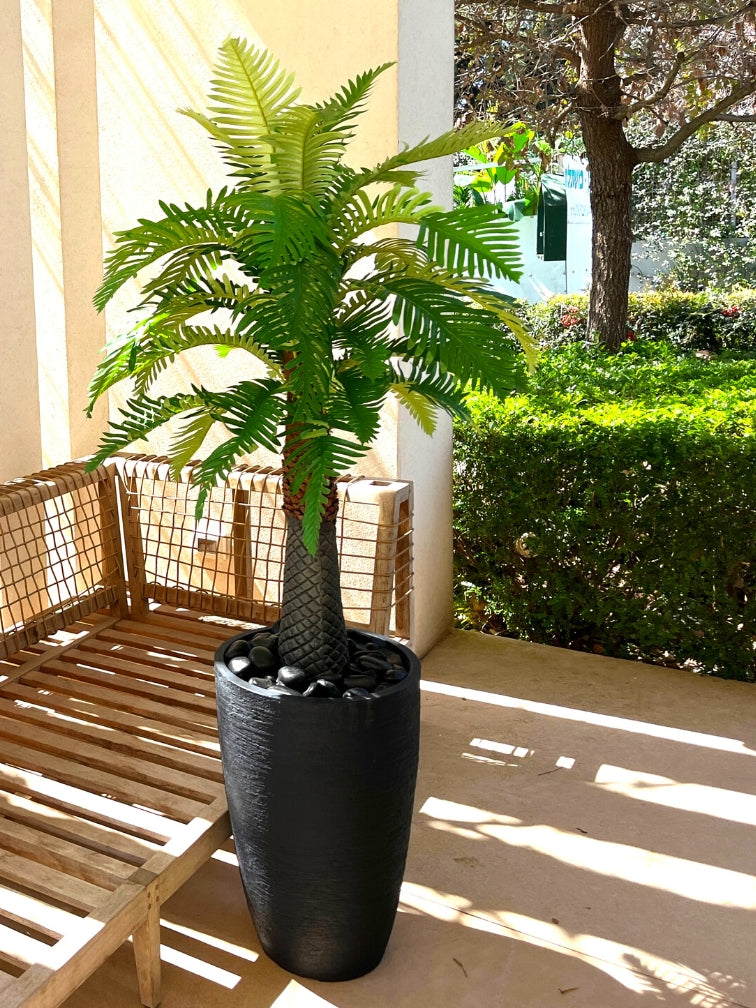 דקל מלך מלאכותי | בכד פמלי בינוני | בגובה 180 ס"מ