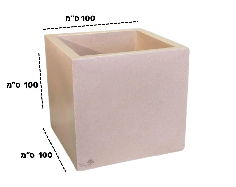 כד רוטו ריבועי | אבן | 100X100X100 ס''מ