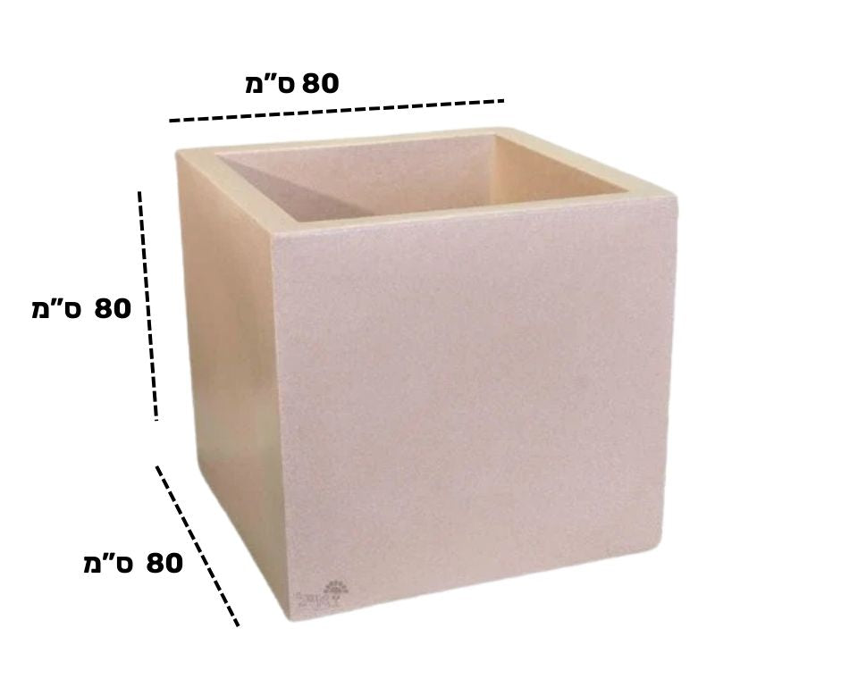 כד רוטו ריבועי | אבן | 80X80X80