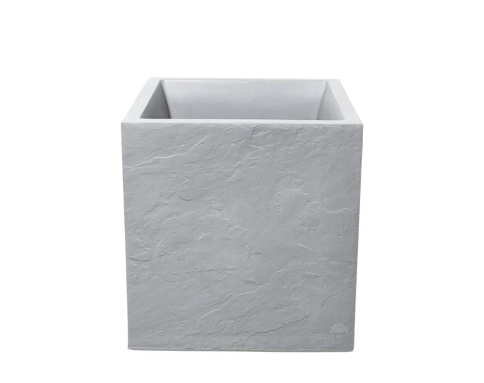 אדנית דמוי אבן | מידות 49.5X49.5X49.5 | אפור בהיר