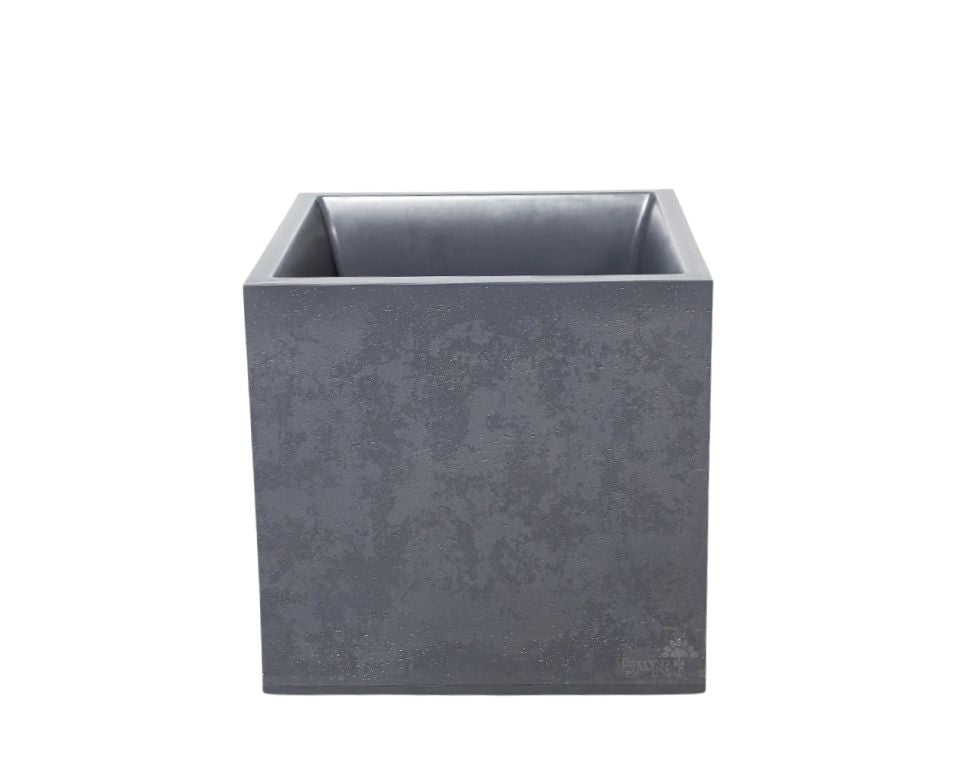 אדנית דמוי בטון | מידות 39.5X39.5X39.5 | אפור כהה