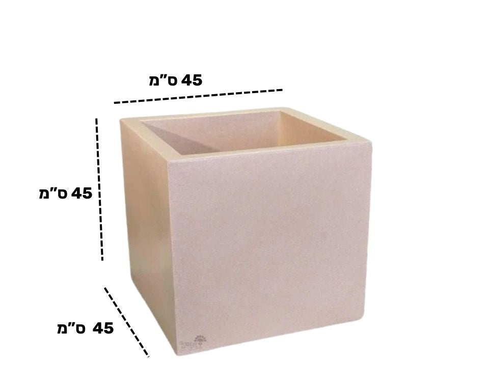 כד רוטו ריבועי | אבן | 45X45X45 ס''מ