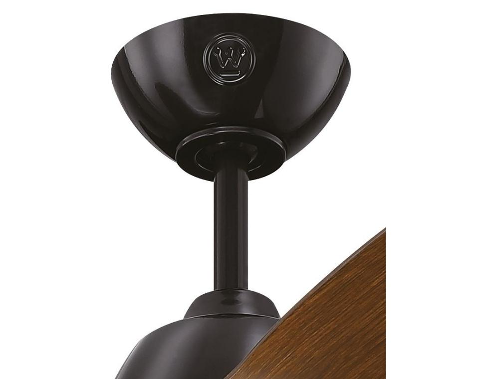 מאוורר תקרה דקורטיבי 52" | דגם Magnolia שחור/עץ | כולל גוף תאורה מובנה