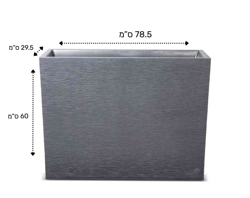 אדנית פסים | 29.5X78.5X60 | אפור כהה