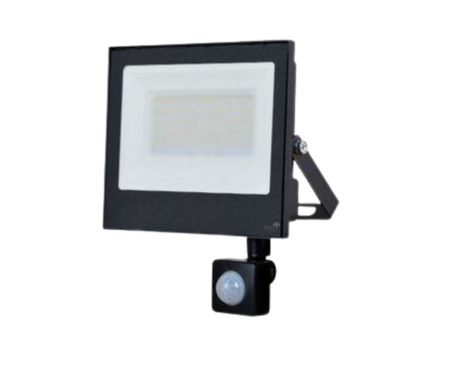 פנס הצפה דק | שחור | חיישן תנועה | 50V