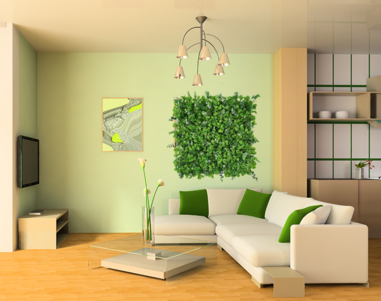 קיר ירוק מתכוונן - עלה משולב גוון בהיר | 50/50 ס״מ