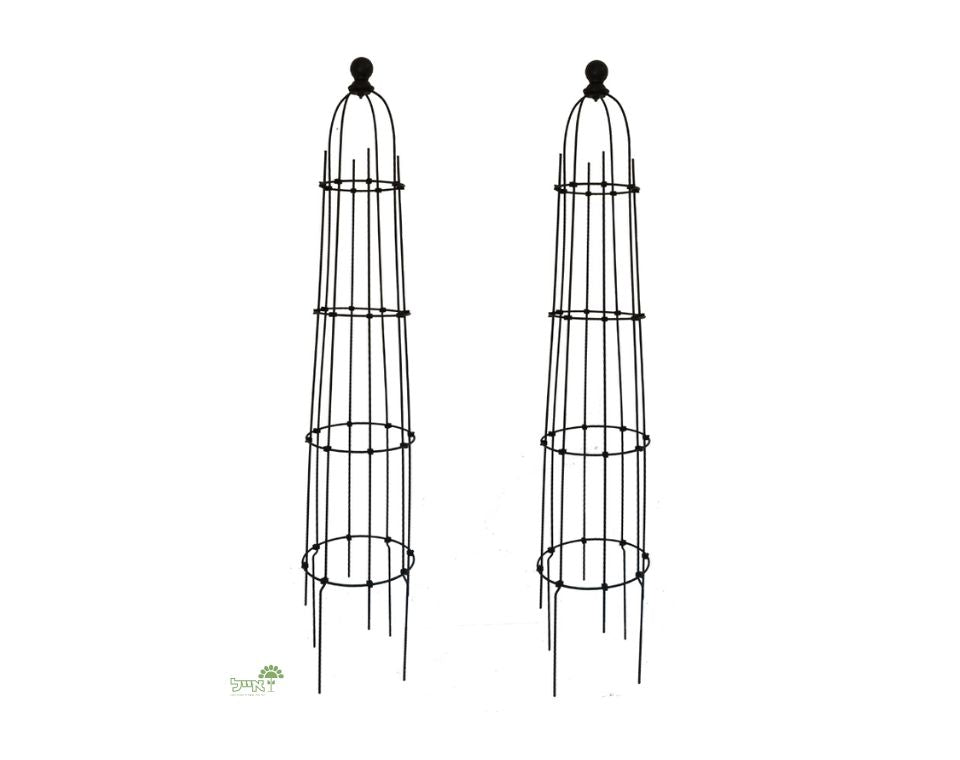 זוג מתקני הדליה לתמיכת צמחים | 20X113 | דגם 224 | שחור