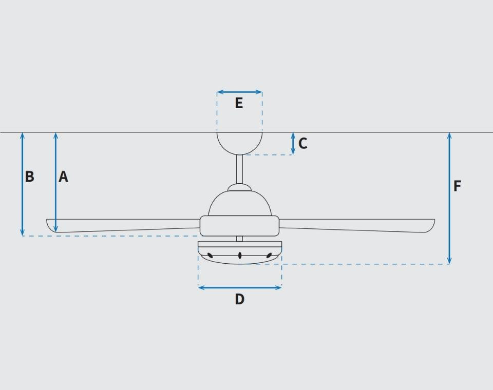 מאוורר תקרה דקורטיבי 52" | דגם Magnolia לבן/מייפל | כולל גוף תאורה מובנה