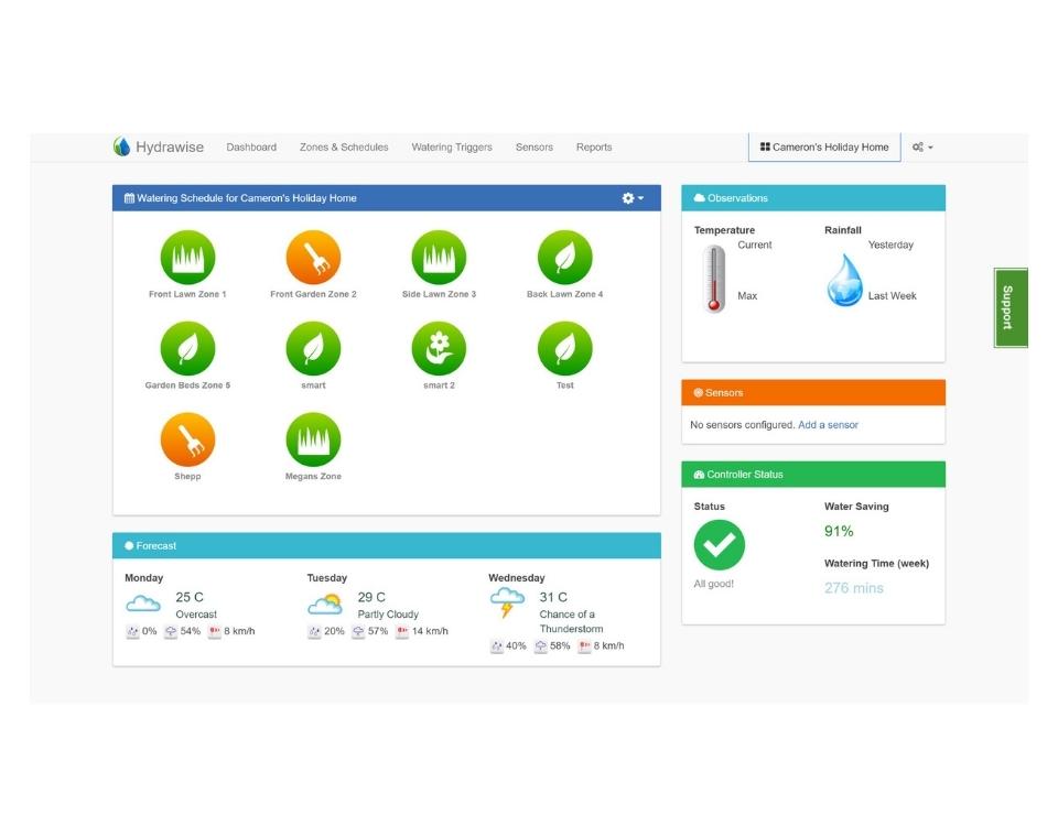 בקר מחשב השקיה | 6 פתיחות AC | חיבור WI-FI