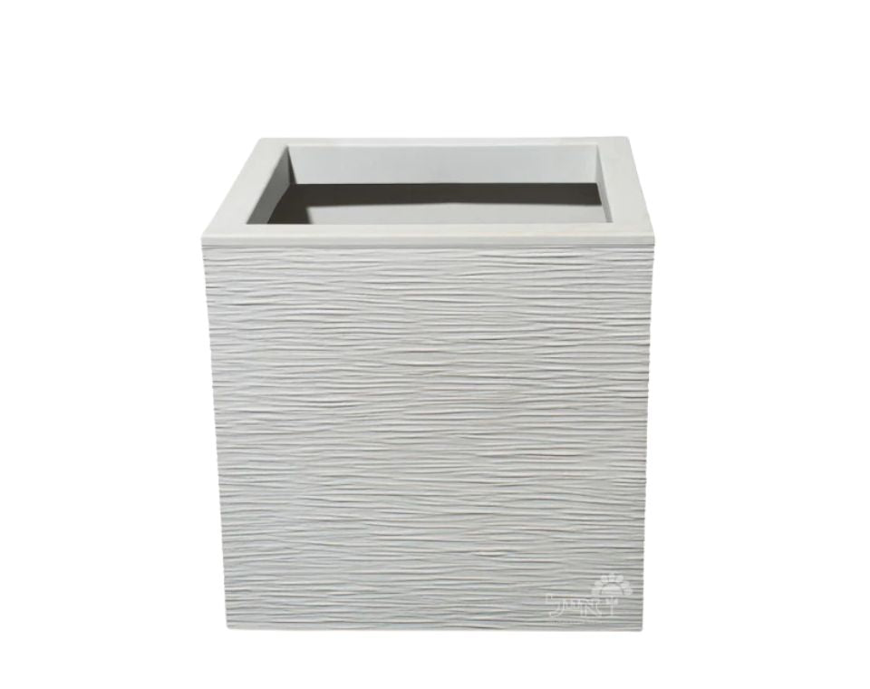 אדנית פסים | מידות 49.5X49.5X49.5 | לבן