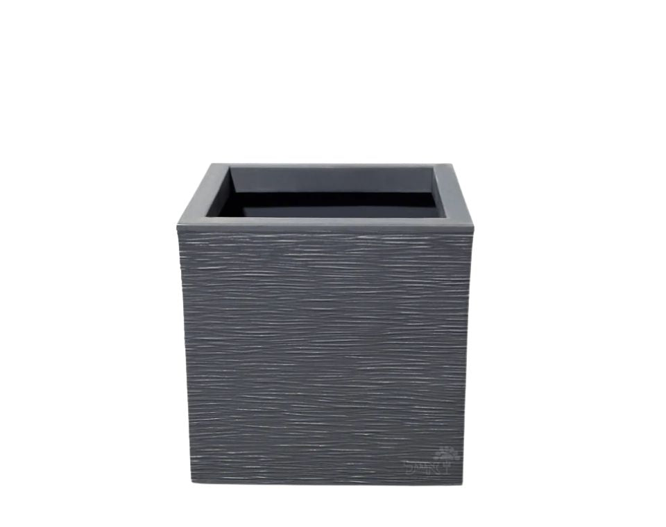 אדנית פסים | מידות 29.5X29.5X29.5 | אפור כהה