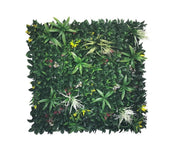 קיר ירוק מתכוונן - עלה משולב לבן ורוד | 50/50 ס״מ