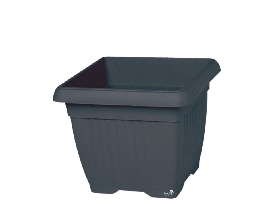 עציץ מרובע דמוי חרס | 15 ליטר | 30X25 | אפור