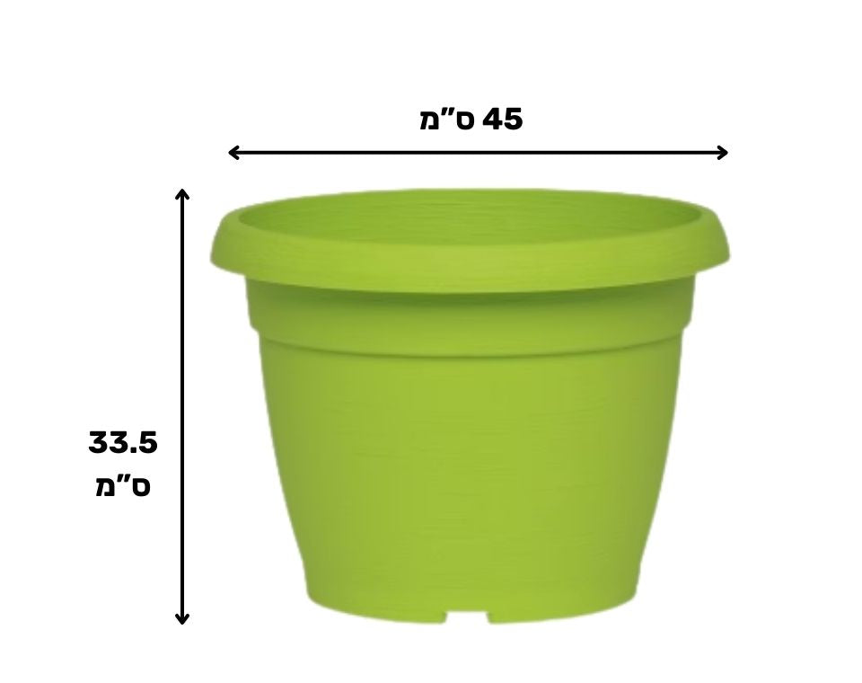 עציץ צבר | ירוק ליים | קוטר 45 ס״מ