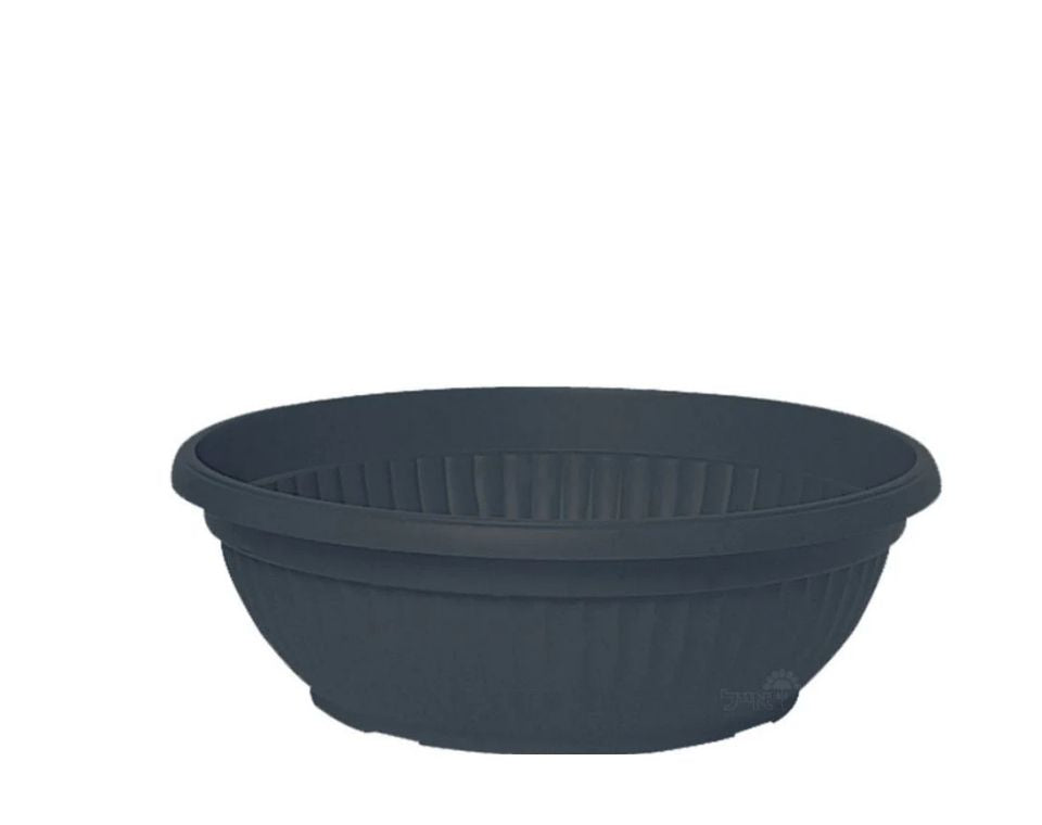 קערה דמוי חרס פסים | פחם | קוטר 55 ס״מ