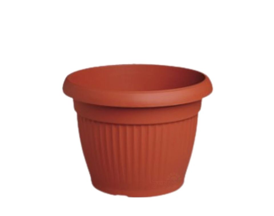 עציץ דמוי חרס פסים | טרקוטה | קוטר 40 ס"מ | 22 ליטר