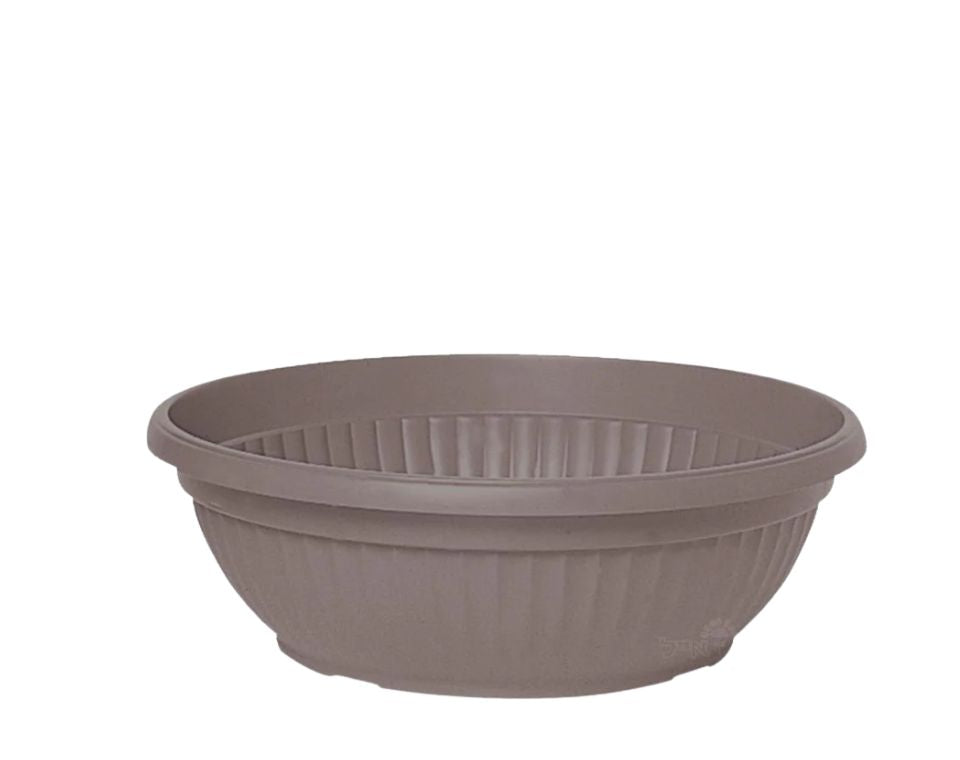 קערה דמוי חרס פסים | חאקי | קוטר 55 ס״מ