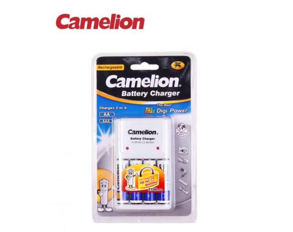 מטען סוללות | AA נטענות + 4 סוללות נטענות | Camelion