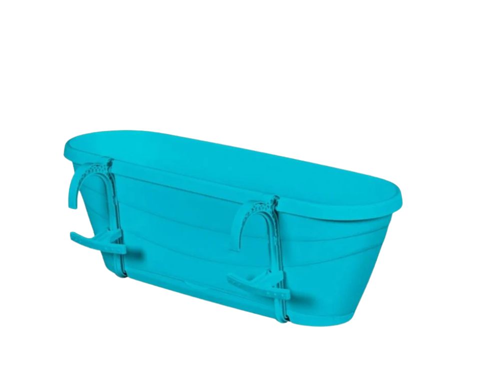 אדנית מעקה עדן | 50 ס״מ | בעלת תחתית אינטגרלית | תכלת