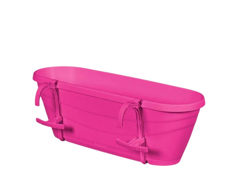 אדנית מעקה עדן | 50 ס״מ | בעלת תחתית אינטגרלית | ורוד