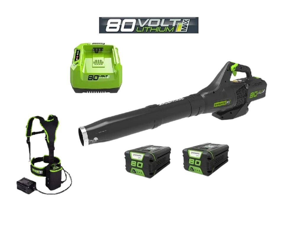 מפוח עלים 80V PRO | שתי סוללות 4.0Ah | מטען מהיר | ווסט