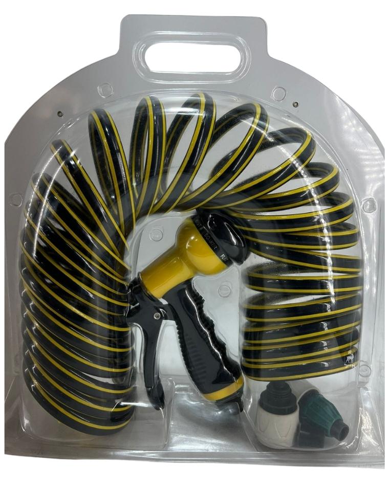 צנור גינה (קפיצינור) | באורך 7.5 מטר כולל אקדח 7 מצבים.