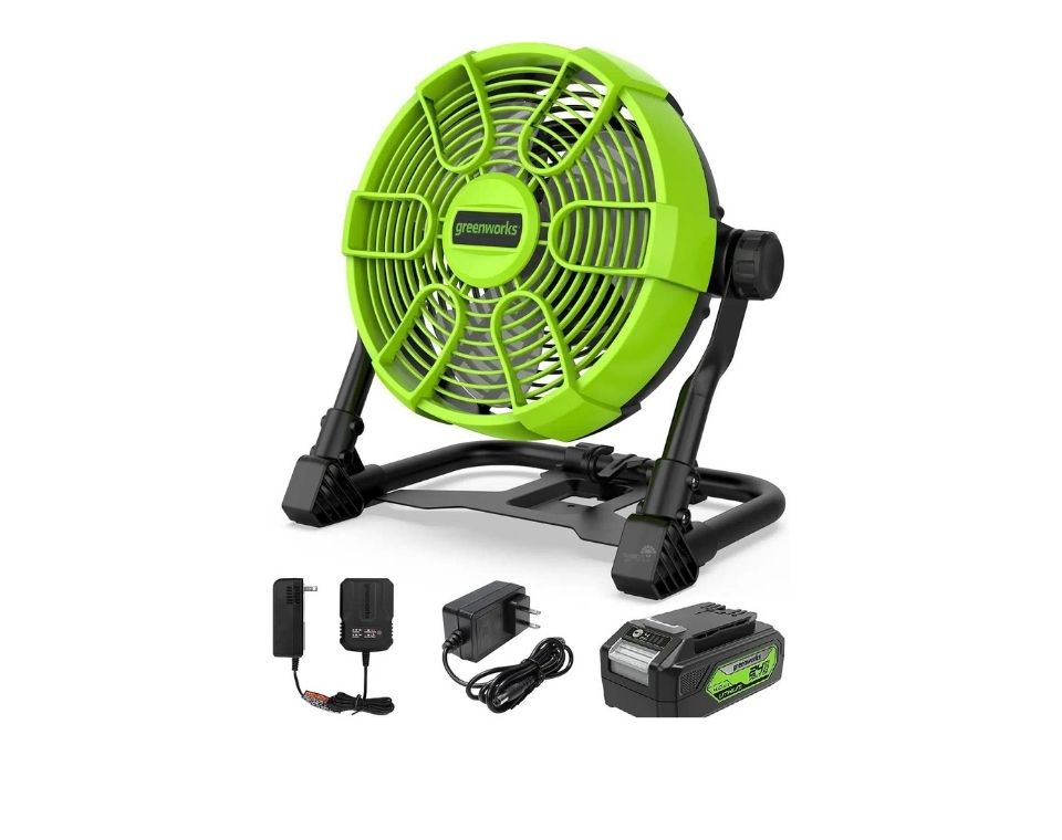 מאוורר נטען לשטח | 24V | כולל סוללה 4Ah ומטען מיקרו