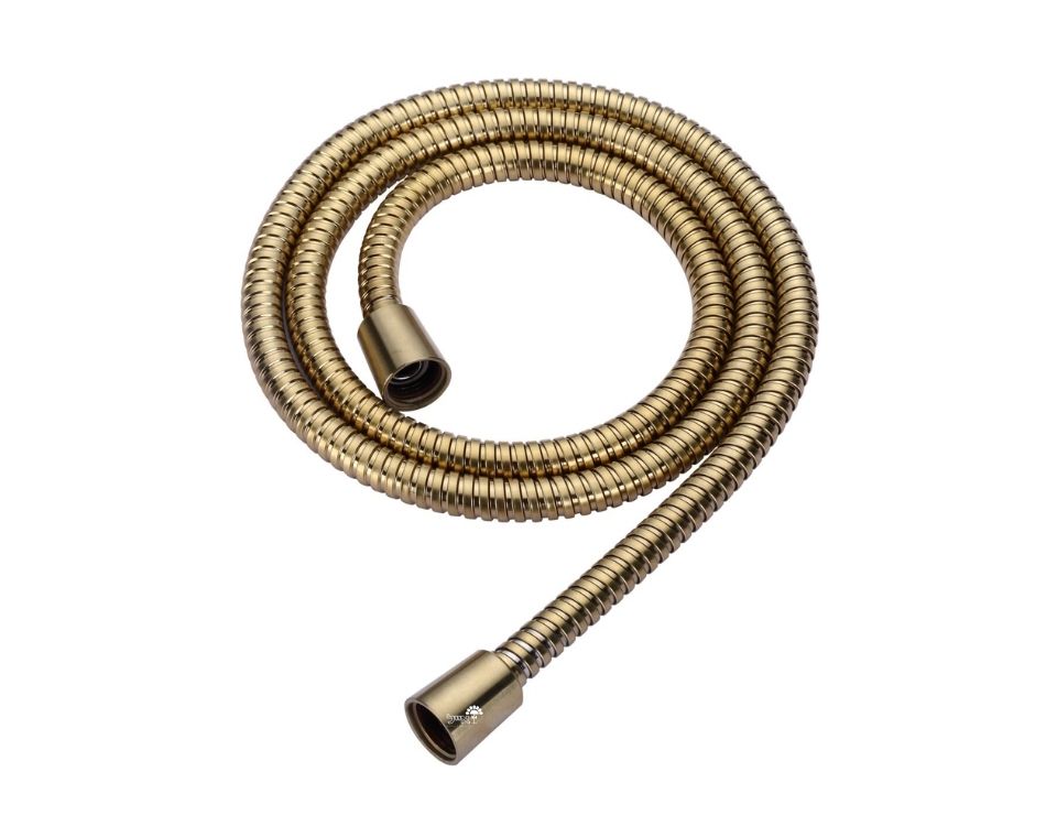 צינור ספירלה לאמבטיה | זהב מוברש | 1.5 מטר