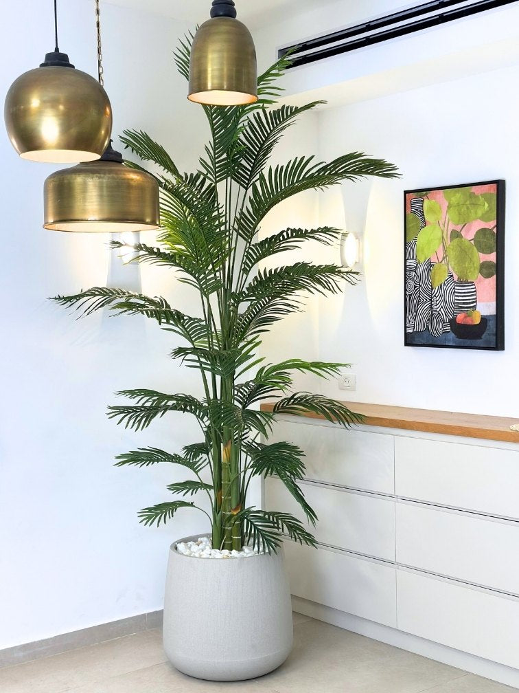 עץ מלאכותי דקל | כד מדיסון גדול | גובה 2.60 מטר