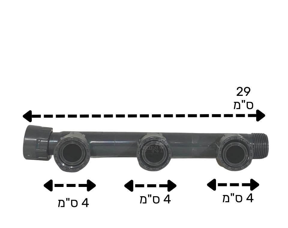 סעפת מניפולד רקורד | 3 יציאות | 1"