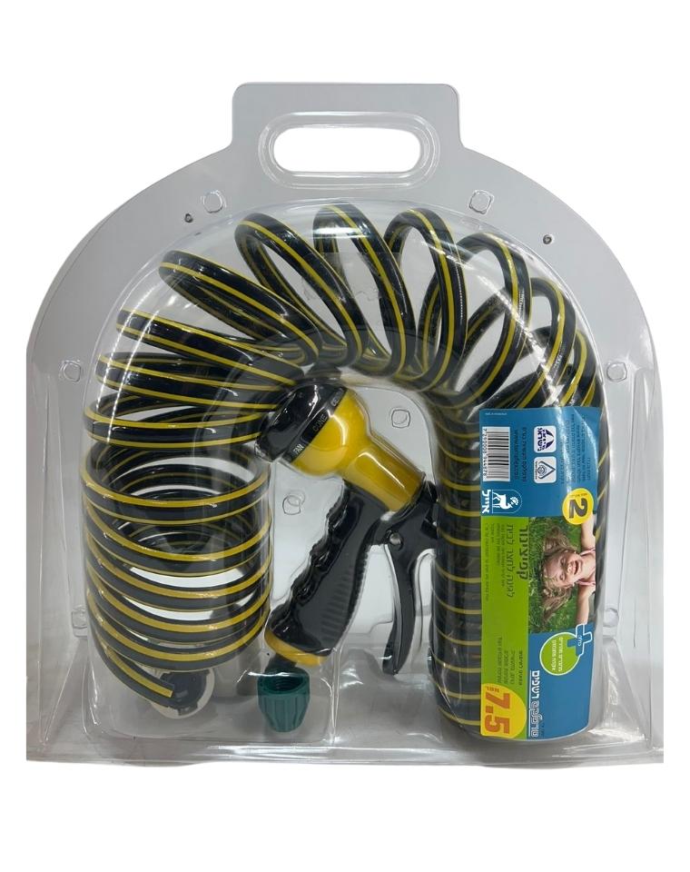 צנור גינה (קפיצינור) | באורך 7.5 מטר כולל אקדח 7 מצבים.