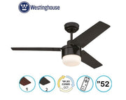 מאוורר תקרה דקורטיבי 52" | דגם Talia | שחור | כולל גוף תאורה מובנה