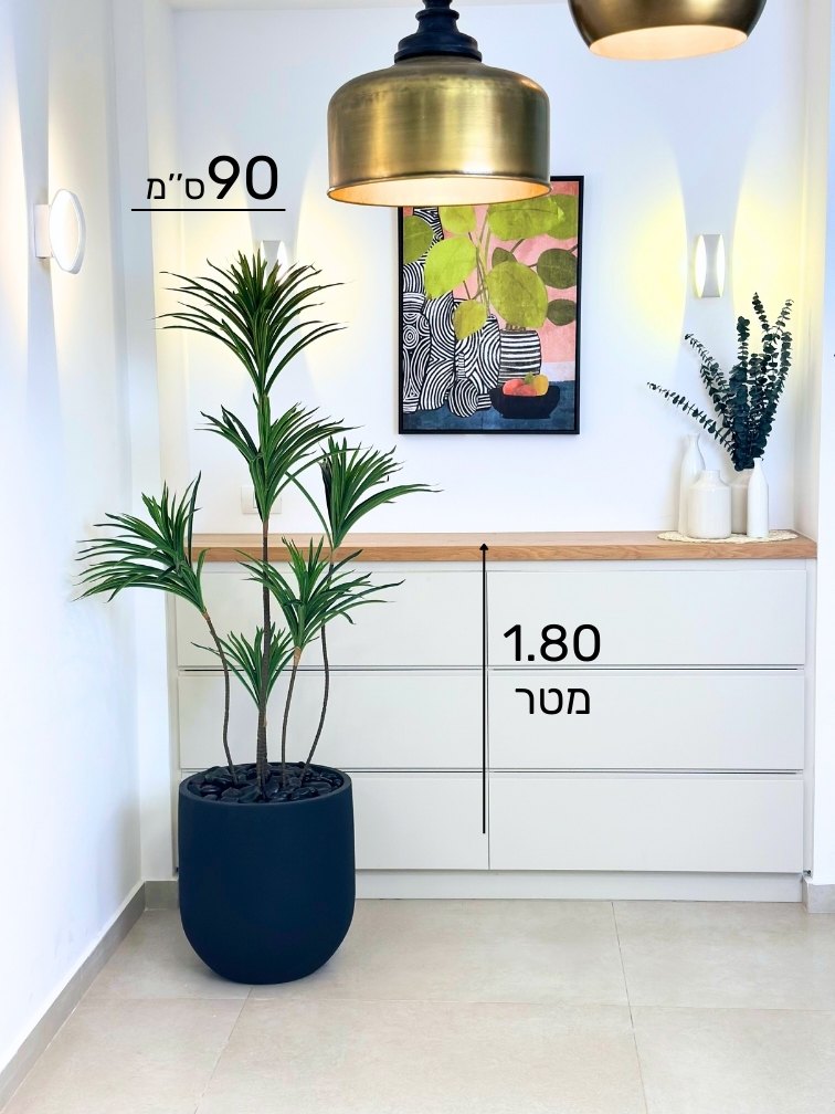 עץ מלאכותי יוקה | כס אגס בינוני | גובה 1.80 מטר