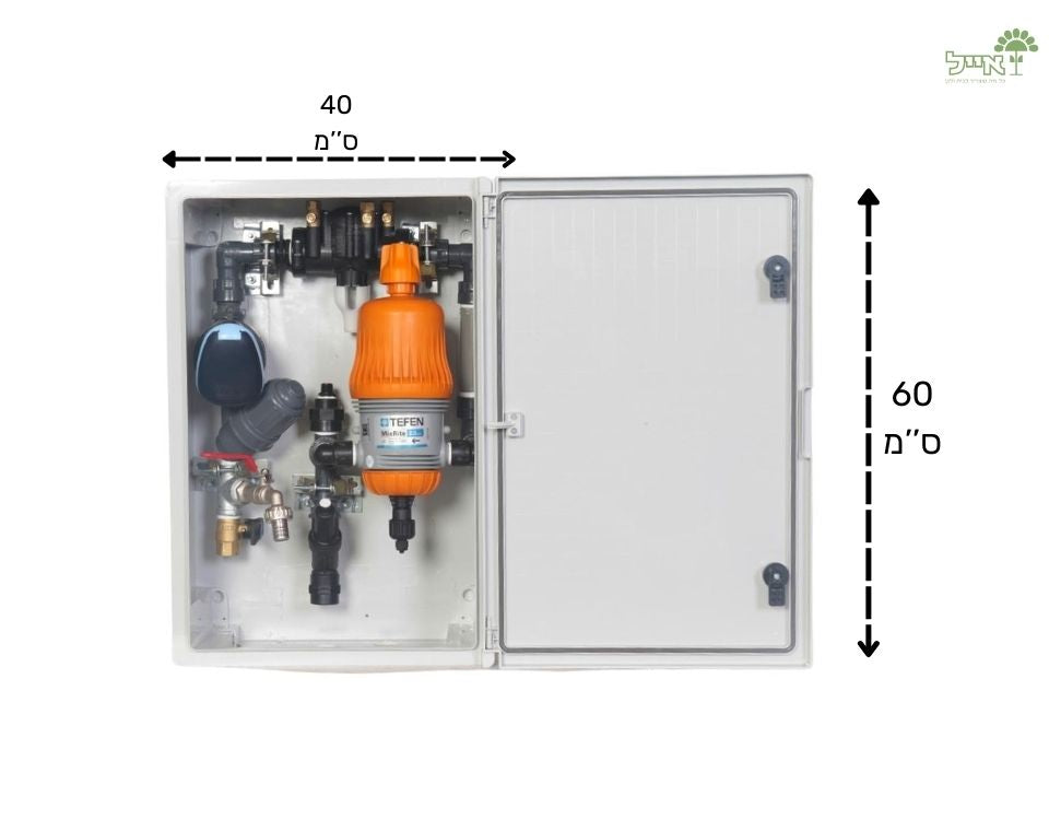 ארון השקיה חד קווי עם דישון | DC מופעל ע״ סוללה